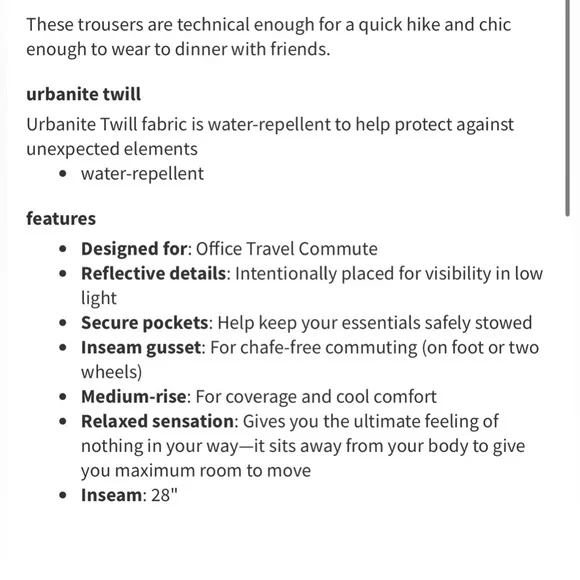 Lululemon City Trek Trouser NWT size 10 black - Picture 7 of 15